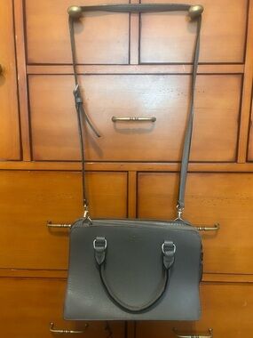 Gray Women's Structured leather Kate spade Crossbody Tote Bag